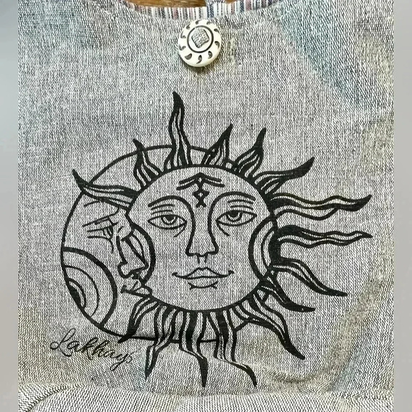 Hippie Crossbody Bag | Sun & Moon | Tote | Heather Gray Large - Picture 2 of 4